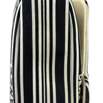 Chanel Black/White Leather Trim/Cloth Venise Biarritz Flap Bag 2019