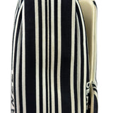 Chanel Black/White Leather Trim/Cloth Venise Biarritz Flap Bag 2019