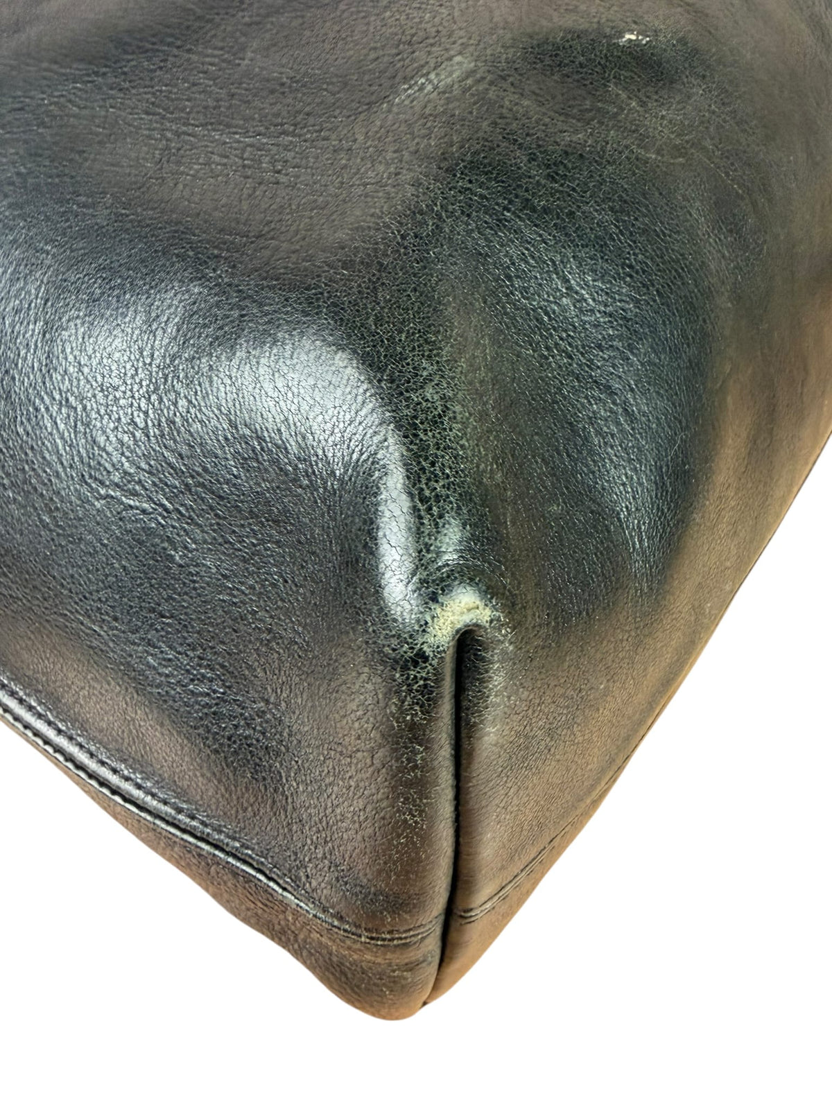 Chrome Hearts Black Leather Large Tote