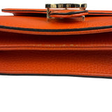 Gucci Orange Leather Small Dollar Interlocking G Shoulder Bag