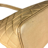 Chanel Caviar Quilted Medallion Tote Beige 2002 (Handle Wear)