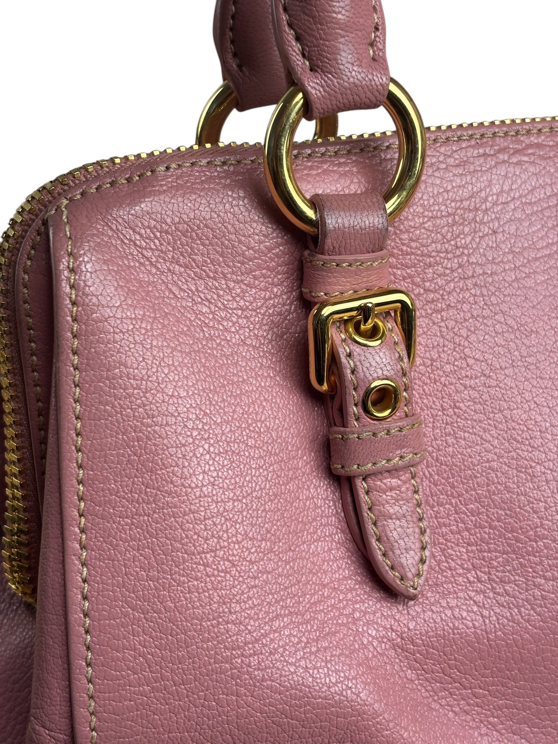 Miu Miu Pink Leather Two-Way Bag