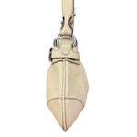 Salvatore Ferragamo Beige Gancini Buckle Shoulder Bag