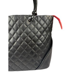 Chanel Black Quilted Leather Ligne Cambon Tote Mid 2000's