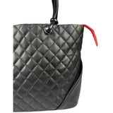 Chanel Black Quilted Leather Ligne Cambon Tote Mid 2000's