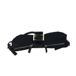 Fendi Black Leather Trim Crossbody Neoprene Baguette