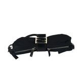 Fendi Black Leather Trim Crossbody Neoprene Baguette