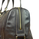 Gucci Vintage Dark Brown Leather Duchessa Boston Handbag