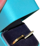 Tiffany & Co His & Hers Rings 18k Gold w/ Diamonds