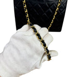 Chanel Black Diamond Stitch CC Timeless Chain Flap Bag '89-'91