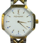 YSL 2 Tone Octagon White Dial