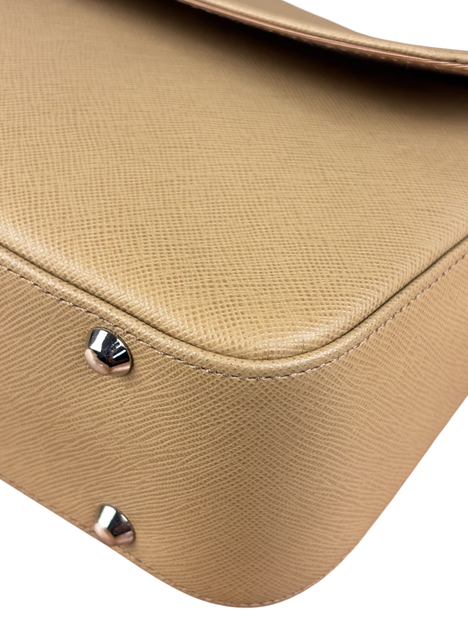Burberry Vintage Saffiano Leather Flap Shoulder Bag