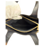 Celine Bicolor Leather Macadam Canvas Tote Bag