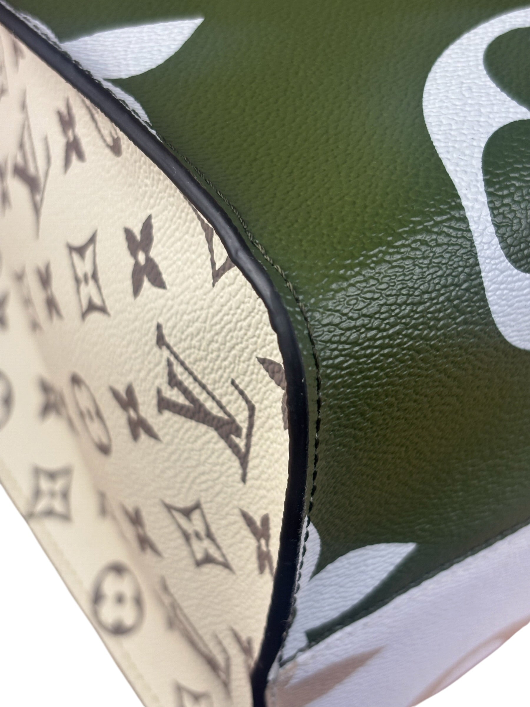 Louis Vuitton Khaki/Green OnTheGo GM Tote