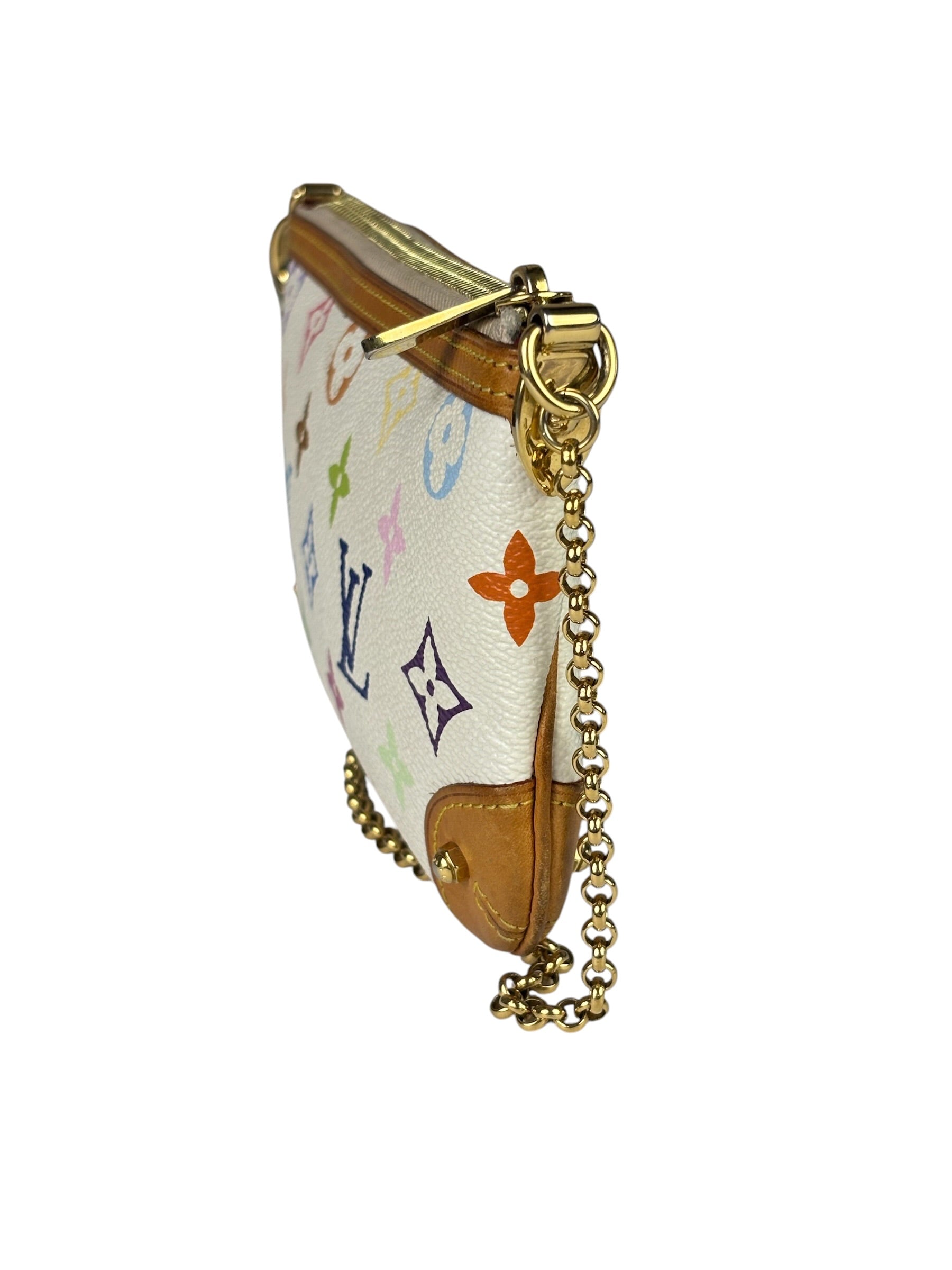 Louis Vuitton White Leather Milla Pochette MM
