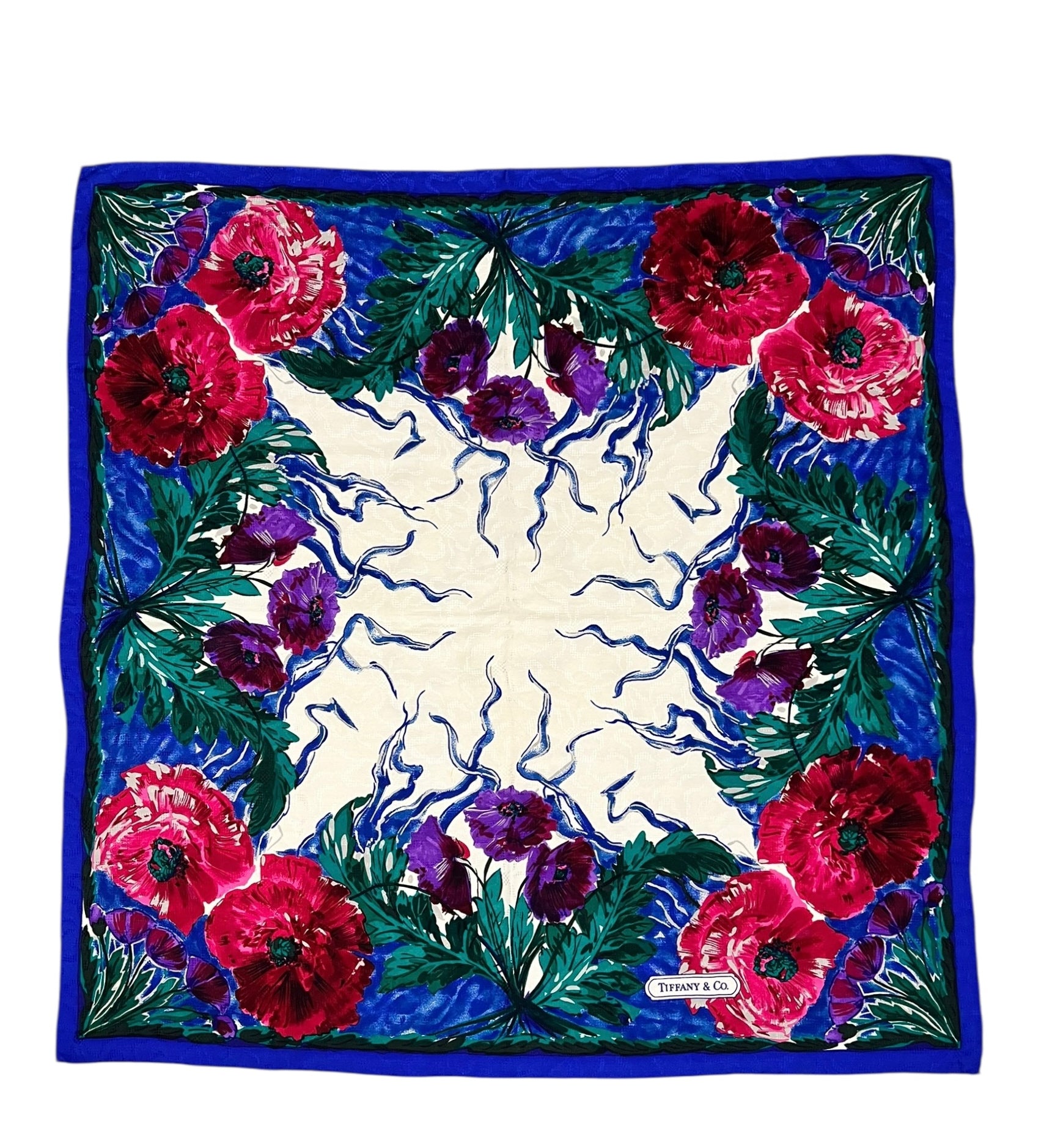 Tiffany & Co. Dark Multicolor Silk Scarf
