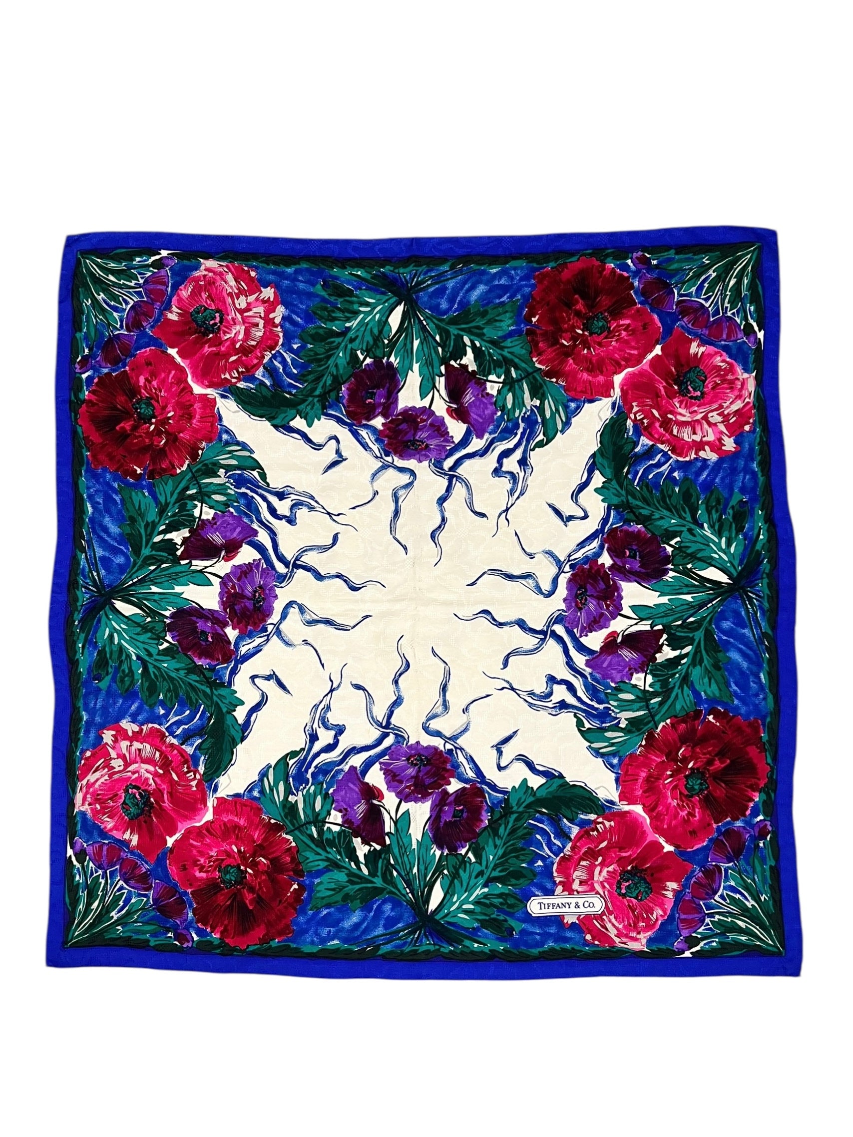 Tiffany & Co. Dark Multicolor Silk Scarf