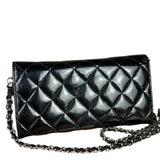 Chanel Black Patent Leather Wallet on Chain 2014