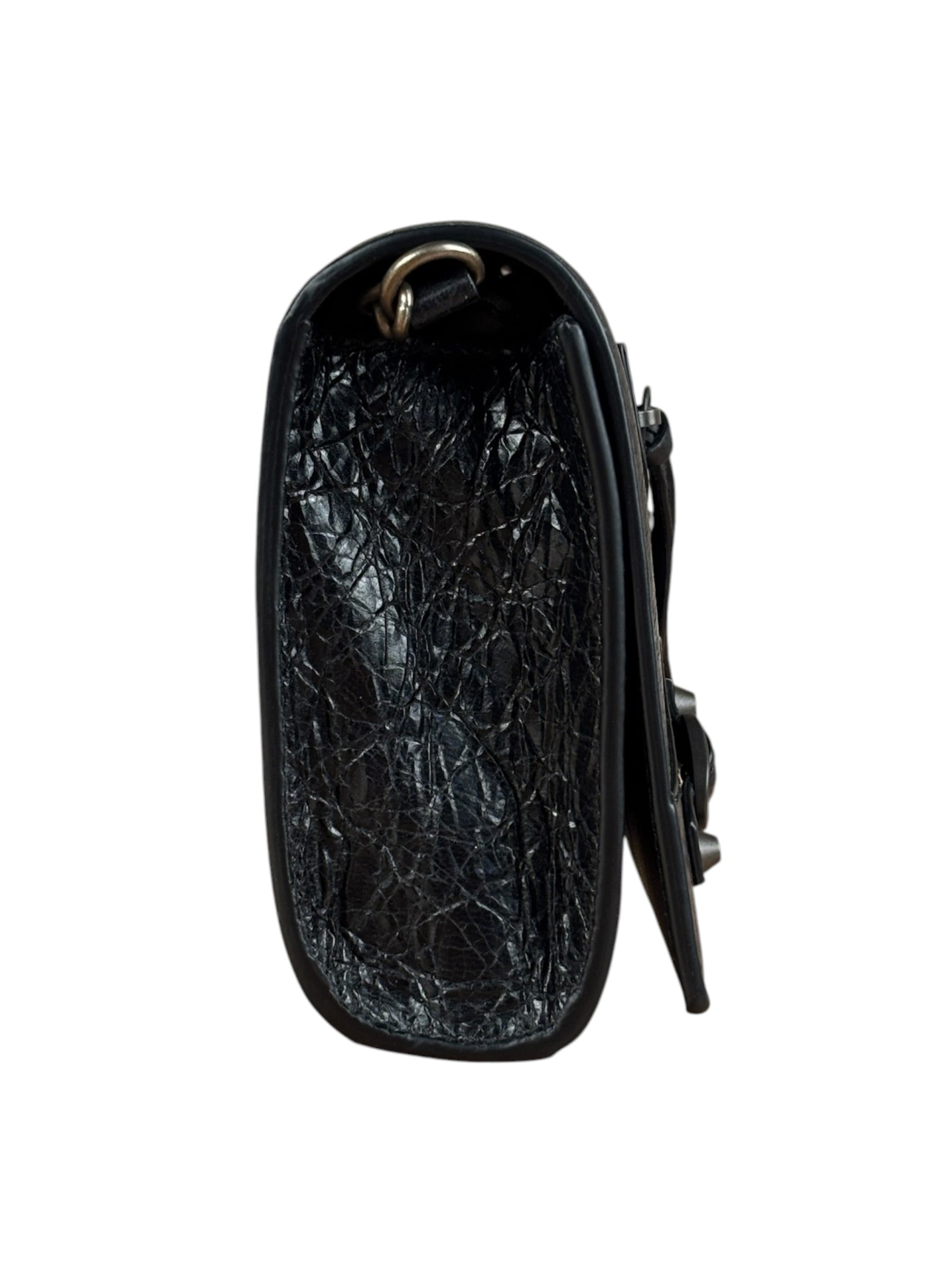 Balenciaga Black Leather Le City Clutch