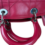Christian Dior Red Granville Cannage 2Way Handbag