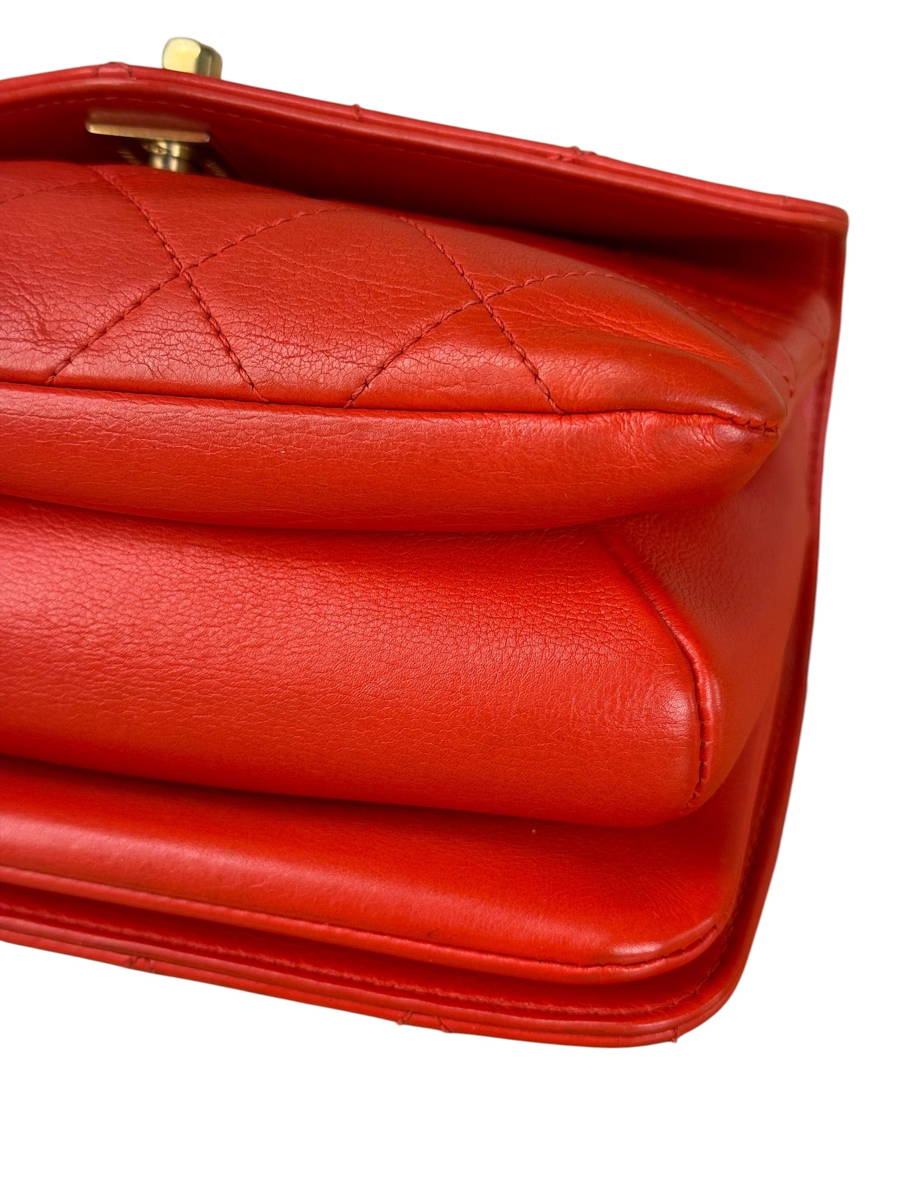Chanel Red Quilted Coco Handle 2Way Handbag 2019