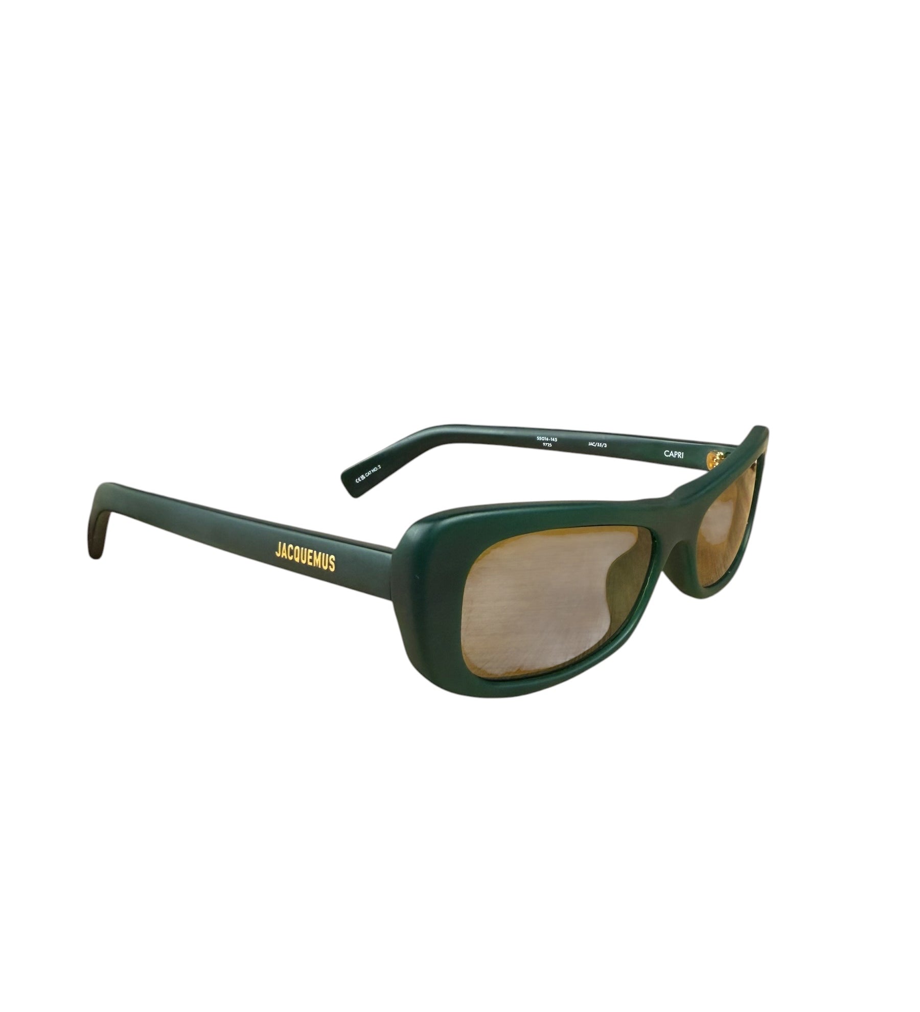 Jacquemus Dark Green Les Lunettes Capri Rectangle-Frame Sunglasses