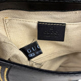 Gucci Black Leather Snaffle Bit Shoulder Bag