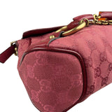 Gucci GG Vintage Pink Canvas Horsebit Shoulder Bag
