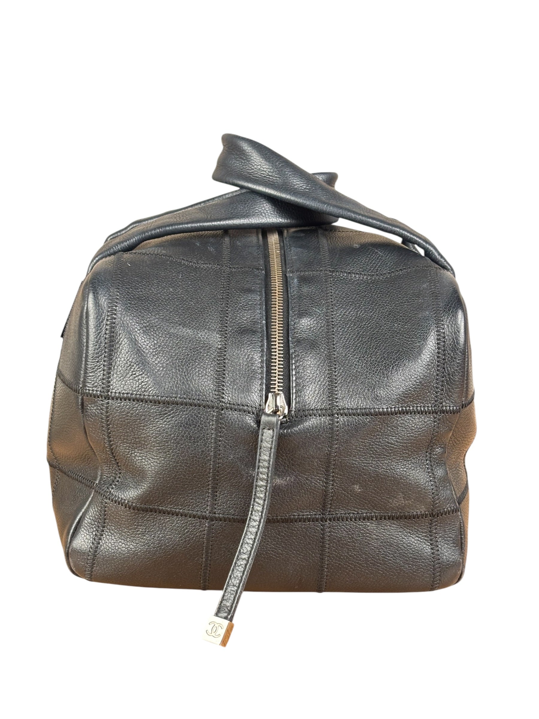 Chanel Black Chocolate Bar Bowling Hand Bag - 2003
