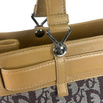 Christian Dior Cloth/Leather Trim Trotter Top Handle Tote