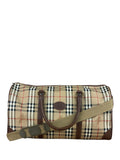 Burberry Beige/Brown Leather Haymarket House Check Boston Two-Way Bag
