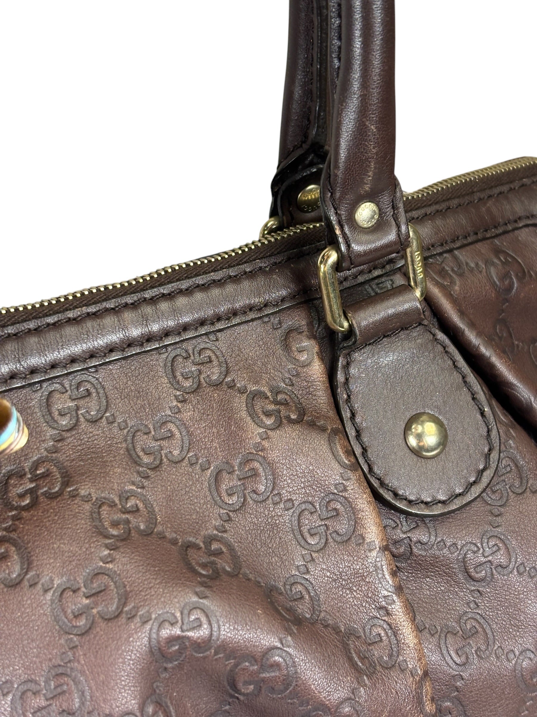 Gucci Brown GG Supreme Shoulder Bag