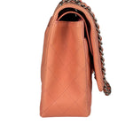 Chanel Pink Quilted Lambskin Classic Large Double Flap Bag 2012