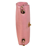 Chanel Vintage Pink Quilted Leather Trapezoid Flap Bag