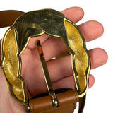 Gucci Torchon Buckle Belt Brown