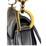 Christian Dior Black Calfskin Saddle Shoulder Bag