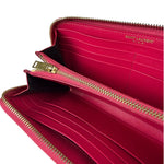 Yves Saint Laurent Pink Leather Zip Around Long Wallet
