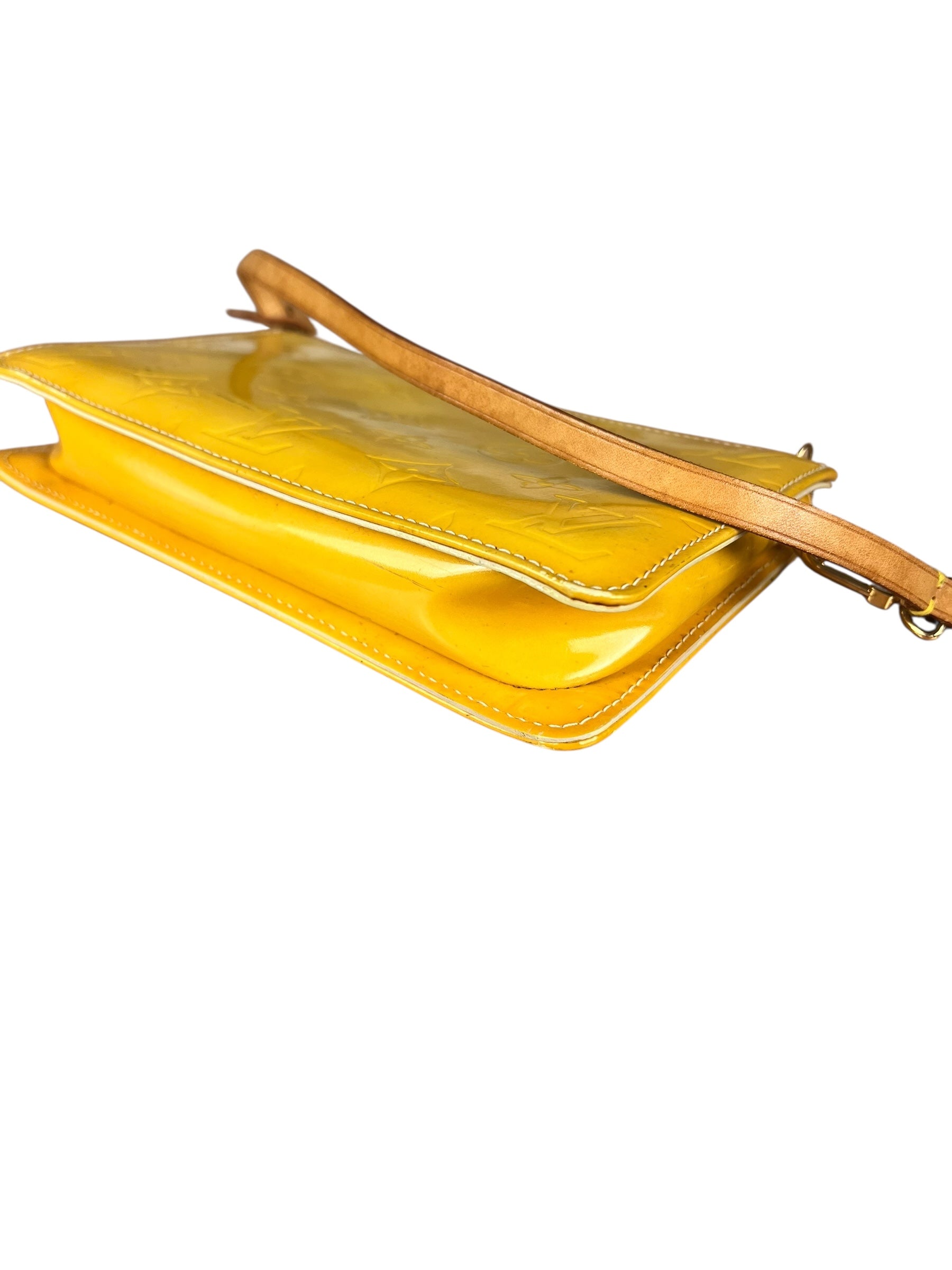 Louis Vuitton Yellow Monogram Vernis Lexington Pochette