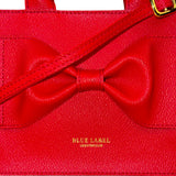 Blue Label Crestbridge Red Pebbled Leather Two-Way Bag