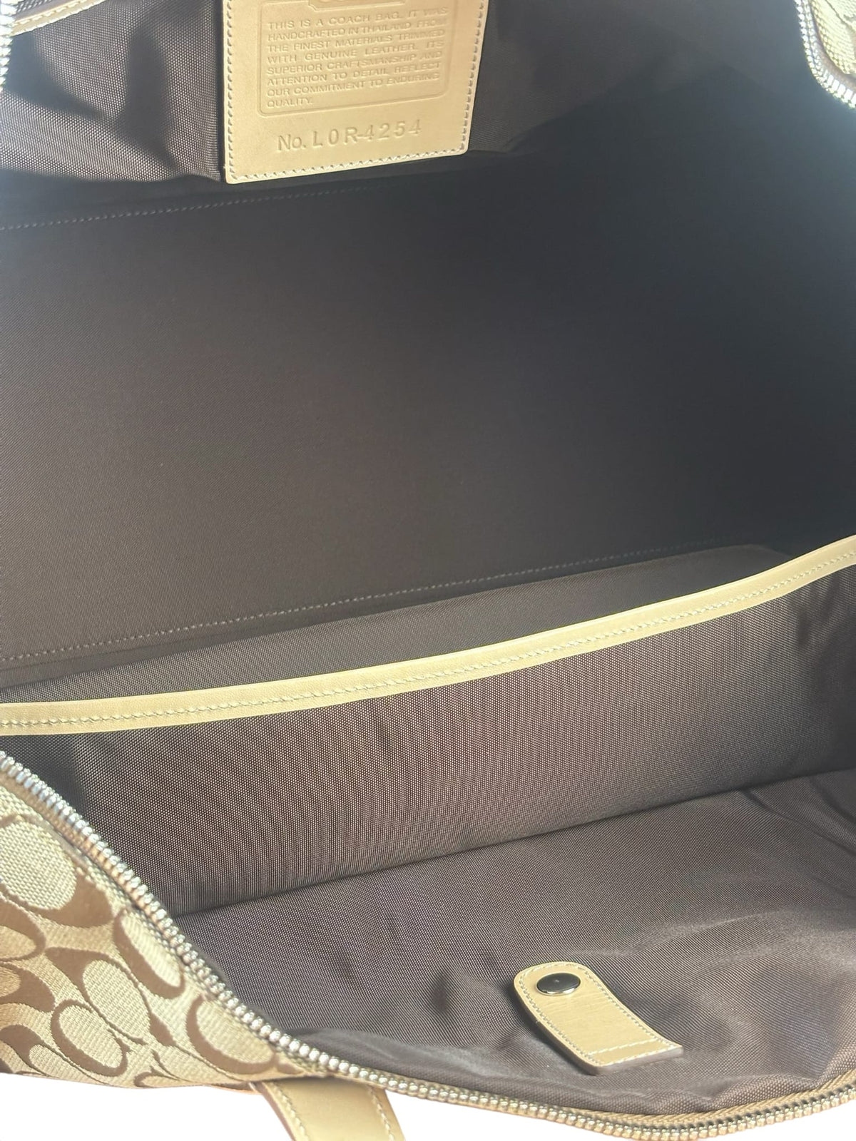 Coach Signature Jacquard Canvas Voyager Duffle Bag
