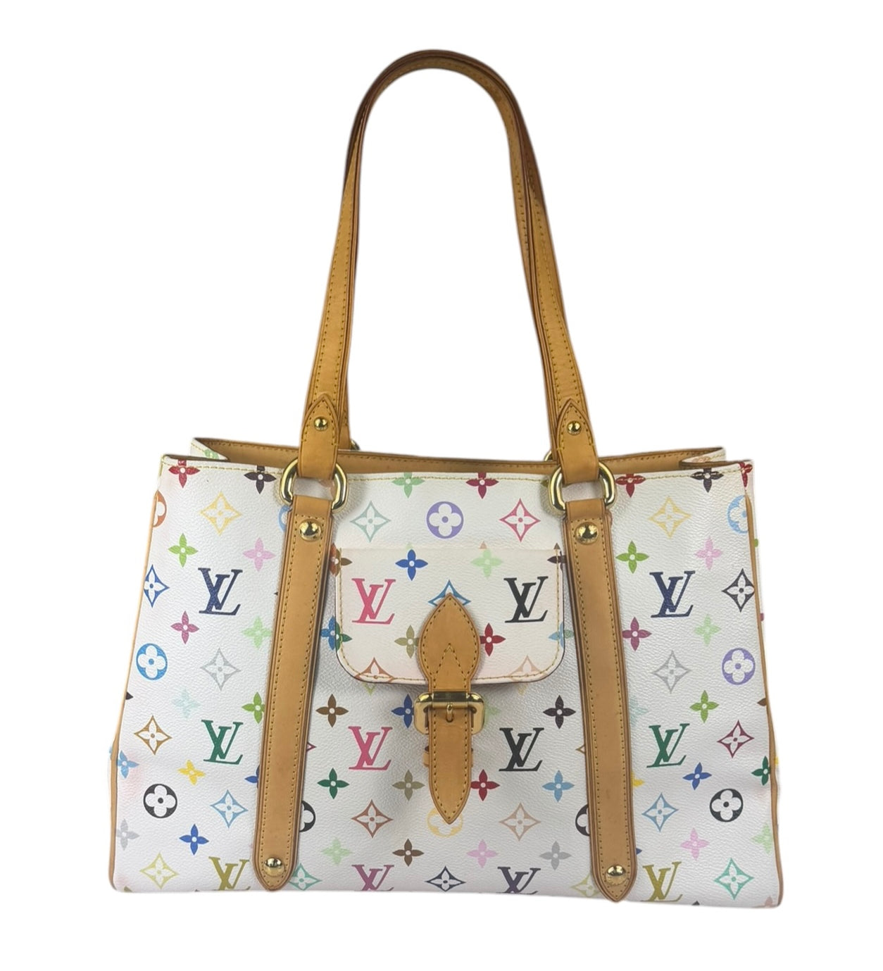 Louis Vuitton White Murakami Aurelia MM Tote Bag