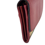 Burberry Red Leather House Check Continental Long Wallet