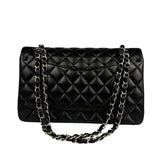 Chanel Black Quilted Leather Classic Medium Double Flap Bag 2017