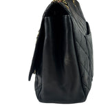 Chanel Vintage Black Quilted Lambskin Shoulder Bag 2010