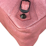 Balenciaga Rose Burbon Leather Large Premier Clutch Bag
