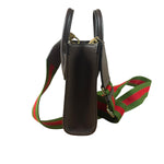 Gucci Brown Leather Trim Jumbo GG Mini Vertical Tote Bag