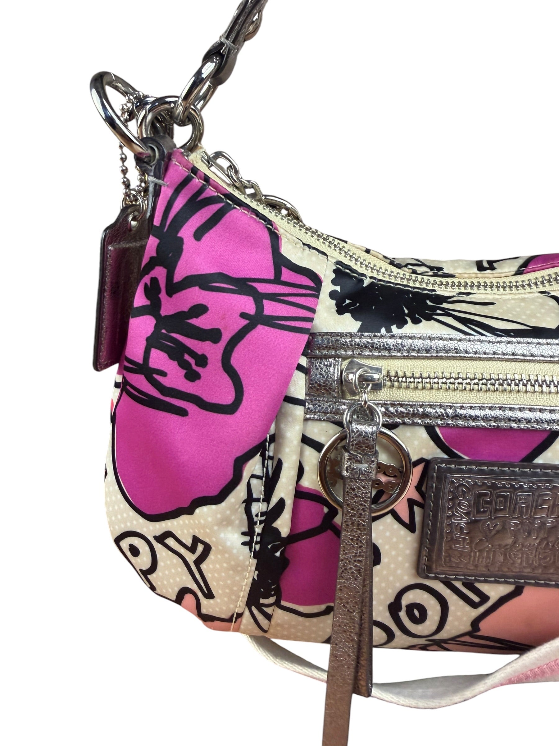 Coach Poppy Multicolor Petal Print RockerTwo-Way Bag