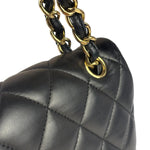 Chanel Black Lambskin Double Flap Bag 2017