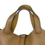 Hermes Brown Taurillon Clemence Leather Picotin 18 Lock Handbag 2021