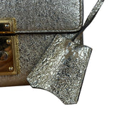 Gucci Gold Metallic Padlock Small Chain Shoulder Bag